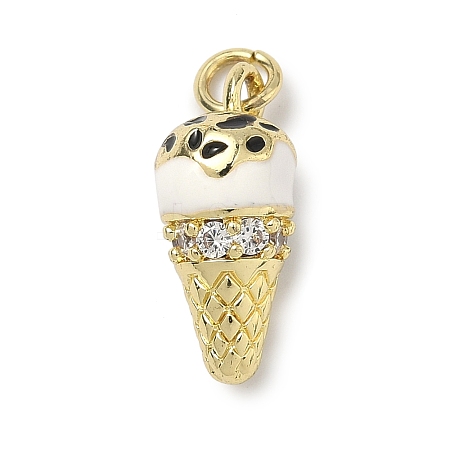 Brass Micro Pave Cubic Zirconia Pendants KK-H255-03G-03-1