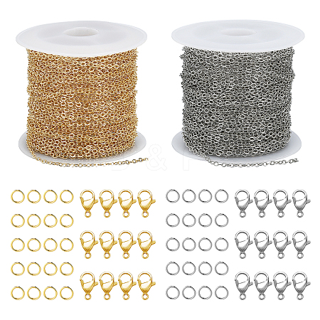 65.8 Feet 2 Colors Brass Cable Chains CHC-BC0001-14-1