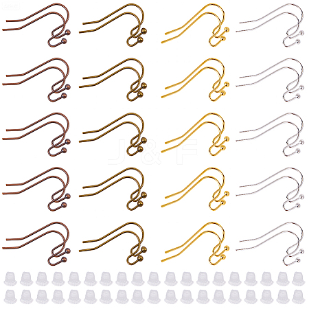 60Pcs Brass Earring Hooks FIND-SC0020-36-1