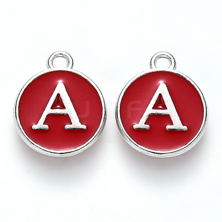 Platinum Plated Alloy Enamel Charms LS-X-ENAM-S118-03A-P-1