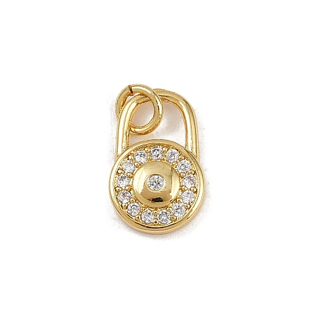 Brass Micro Pave Cubic Zirconia Charms KK-H077-02G-03-1