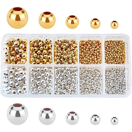 Brass Spacer Beads KK-PH0034-85-WH-1