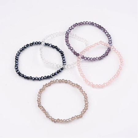 Glass Beaded Stretch Bracelets BJEW-JB02308-1