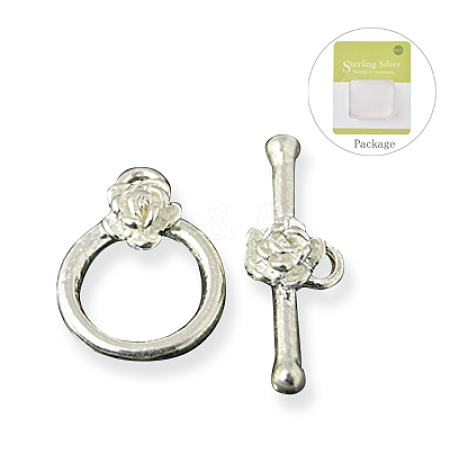 Sterling Silver Toggle Clasps X-STER-A008-55-1