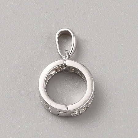 Rhodium Plated 925 Sterling Silver Enhancer Shortener Bails STER-WH0017-16P-1