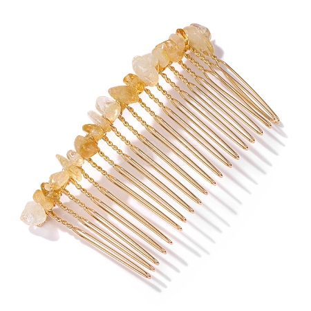 Citrine Gravel Hair Clip PW-WGC4E5C-08-1