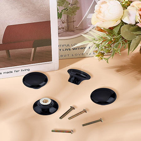 4Pcs Porcelain Cabinet Door Knobs CABI-LP0001-10A-1