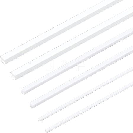 Olycraft ABS Plastic Square Solid Bar Rods DIY-OC0008-27-1