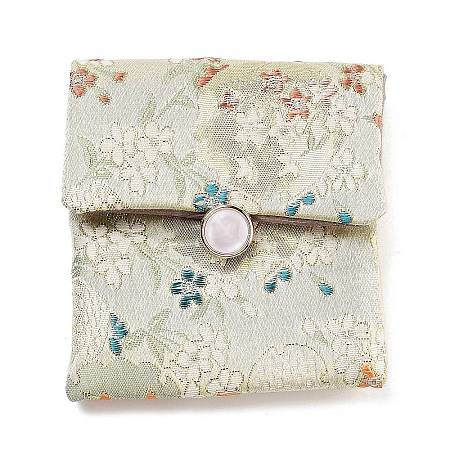 Flower Print Cloth Jewelry Storage Bags ABAG-A009-04A-1