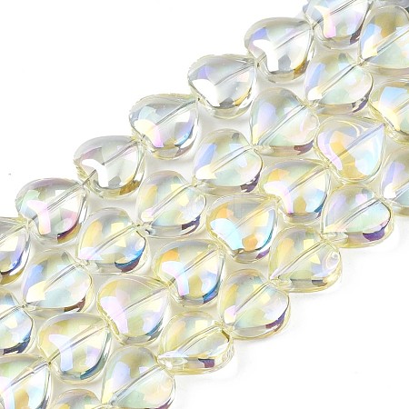 Electroplate Glass Beads Strands X-EGLA-S188-14-B02-1