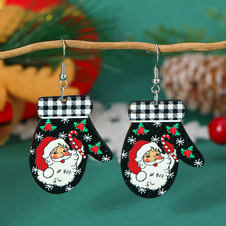 Christmas Gloves Acrylic DIY Dangle Earrings AR6870-3-1