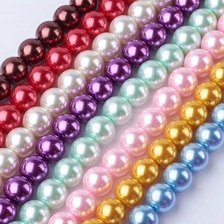 Glass Pearl Beads Strands HYC003-1