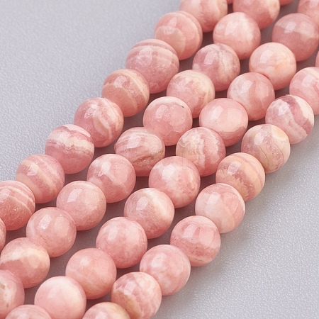 Natural Rhodochrosite Beads Strands G-F568-116-4mm-1
