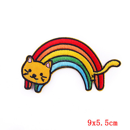 Rainbow Theme Computerized Embroidery Cloth Iron on/Sew on Patches RABO-PW0001-119D-1