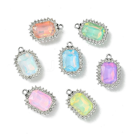 UV Plating Alloy Mixed Color Glass Rhinestone Pendants FIND-B039-03P-1