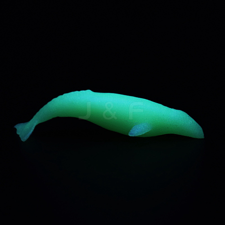 Whale Shaped Plastic Decorations DIY-F066-17-1