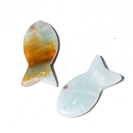 Natural Flower Amazonite Pendants PW-WG34072-14-1