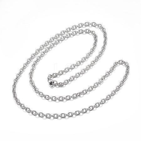 Non-Tarnish 304 Stainless Steel Cable Chains Necklaces NJEW-G283-02P-1