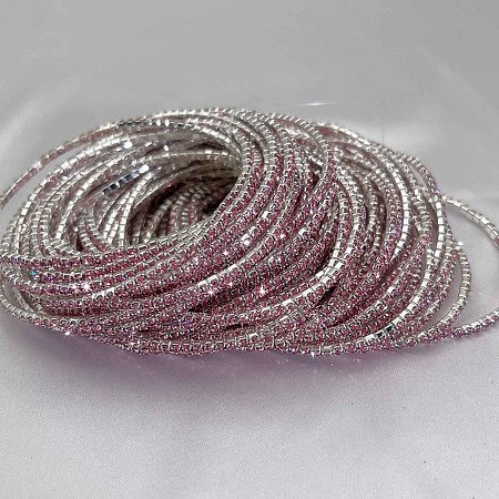 Brass Rhinestone Tennis Bracelets WG6EB7A-15-1