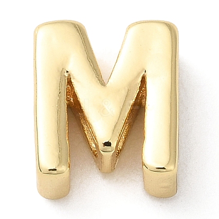 Rack Plating Brass Slide Charms KK-M254-15G-M-1