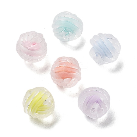 Frosted Transparent Acrylic Beads OACR-A032-32-1