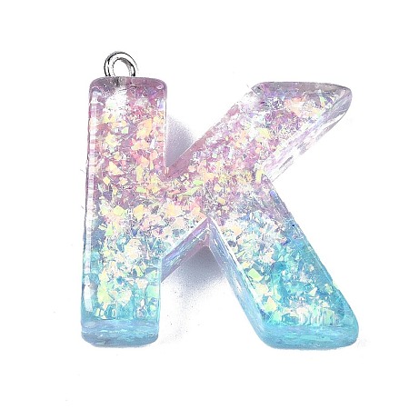 Transparent Epoxy Resin Pendants CRES-S364-002K-1