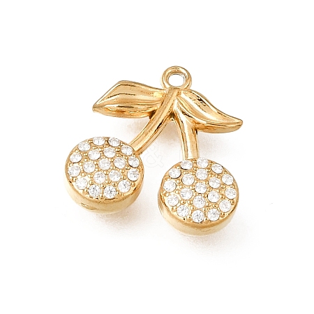 304 Stainless Steel Rhinestone Pendants STAS-E531-10G-1
