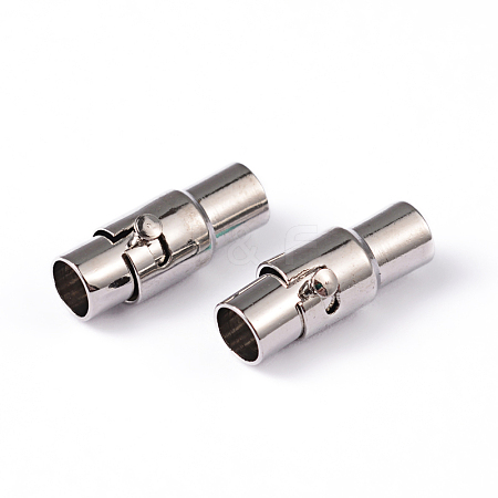Brass Locking Tube Magnetic Clasps LS-MC078-1
