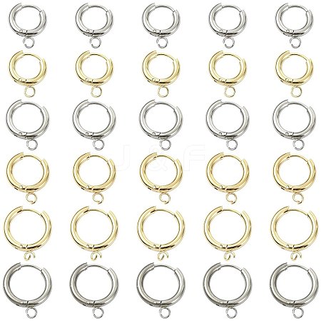 16Pcs 201 Stainless Steel Huggie Hoop Earring Findings STAS-FS0002-27B-1