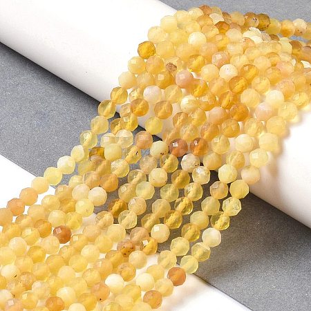 Natural Yellow Opal Beads Strands G-F509-07-3mm-01-1