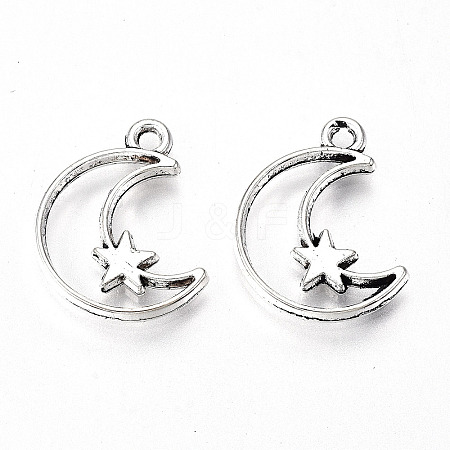 Tibetan Style Alloy Pendants X-TIBE-S323-035AS-RS-1