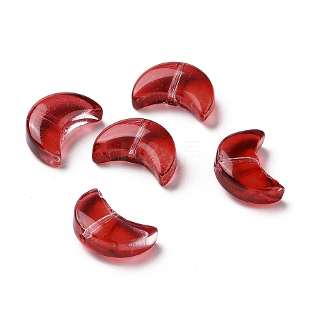 Transparent Spray Painted Glass Beads GLAA-I050-04B-1