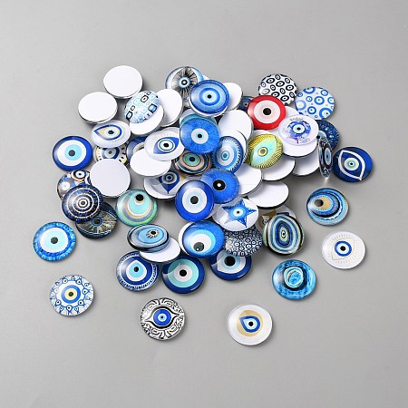 70Pcs Glass Cabochons GLAA-WH0031-97-1