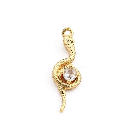 Brass Micro Pave Cubic Zirconia Pendants KK-M321-01C-G-1