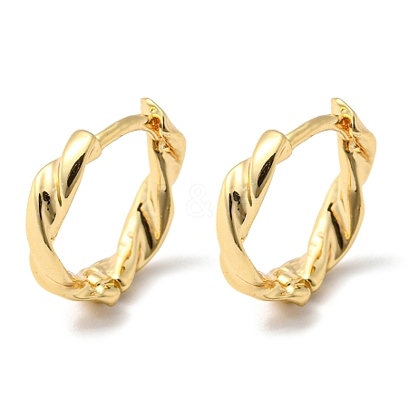 Brass Hoop Earrings EJEW-M236-01I-G-1