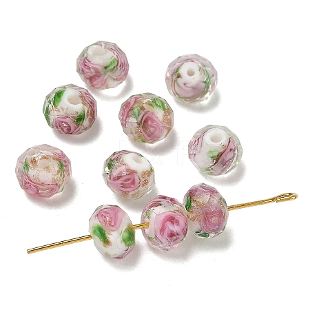 Handmade Gold Sand Lampwork Beads L26BN011-1