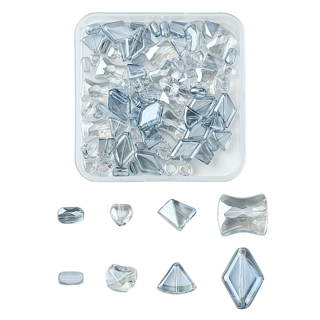 Electroplate Transparent Glass Beads EGLA-YW0003-22C-1