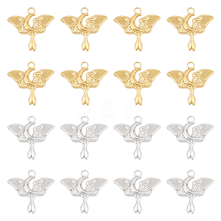 Unicraftale 12Pcs 2 Colors Ion Plating(IP) 304 Stainless Steel Pendants STAS-UN0045-04-1