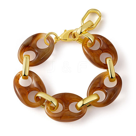 Resin Link Chain Bracelets for Women FS-WG76DA2-02-1