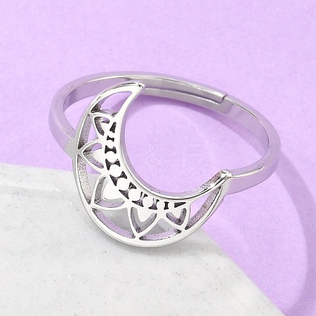Non-Tarnish 304 Stainless Steel Adjustable Rings RJEW-K245-49P-1