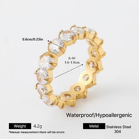 304 Stainless Steel Finger Rings for Women MF5435-18-1