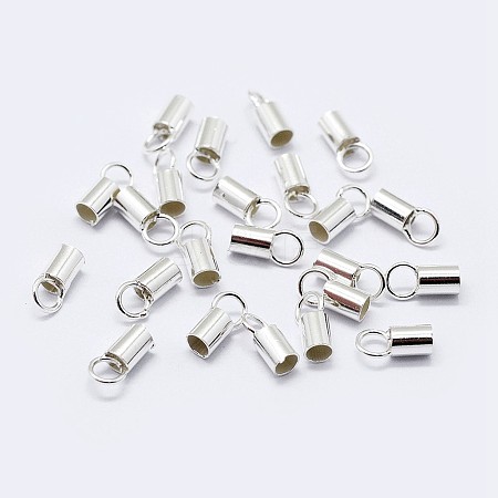 925 Sterling Silver Cord Ends STER-F036-21S-1.5mm-1