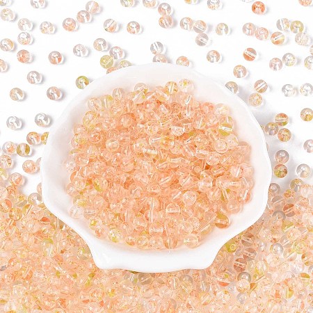 Baking Paint Transparent Glass Beads DGLA-T004-08H-1