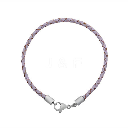 Braided Leather Cord Bracelet Makings MAK-M020-07-E-1