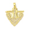 Brass Pendants with Cubic Zirconia KK-D536-07G-1
