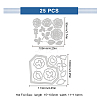 Rose Carbon Steel Hot Foil Plate Metal Dies DIY-WH0482-0007-6