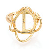 Flower Brass Cup Peg Ring Settings KK-N274-39G-2