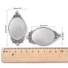 Tibetan Style Alloy Pendant Cabochon Settings X-TIBEP-N003-28AS-3