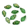 Baking Paint and Golden Metal Enlaced Glass Pendants GL-CBA1477-07A-1
