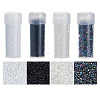 40G 4 Styles Glass Seed Beads SEED-DC0001-22-1